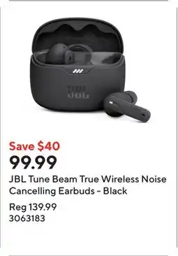 Staples JBL Tune Beam True Wireless Noise Cancelling Earbuds - Black offer
