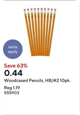Staples Woodcased Pencils, HB/#2 10pk offer