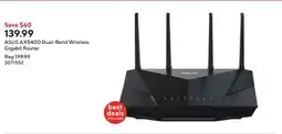Staples ASUS AX5400 Dual-Band Wireless Gigabit Router offer