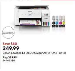 Staples Epson EcoTank ET-2800 Colour All-in-One Printer offer
