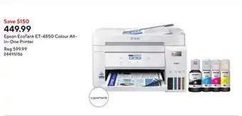 Staples Epson EcoTank ET-4850 Colour All-In-One Printer offer