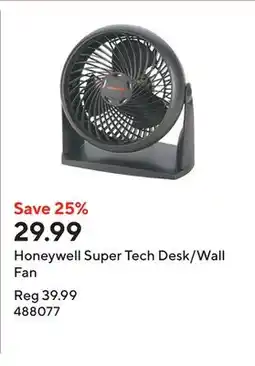 Staples Honeywell Super Tech Desk/Wall Fan offer