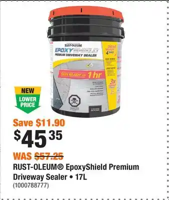 Home Depot RUST-OLEUM EpoxyShield Premium Driveway Sealer • 17L offer