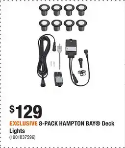 Home Depot EXCLUSIVE 8-PACK HAMPTON BAY Deck Lights offer