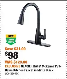 Home Depot EXCLUSIVE GLACIER BAY McKenna Pull-Down Kitchen Faucet in Matte Black offer
