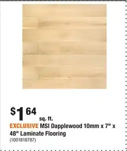 Home Depot EXCLUSIVE MSI Dapplewood 10mm x 7 x 48 Laminate Flooring offer
