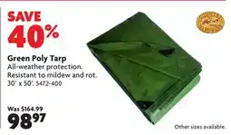 Home Hardware Green Poly Tarp offer