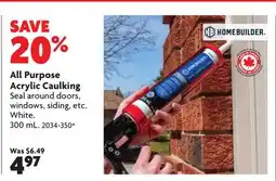 Home Hardware All Purpose Acrylic Caulking offer