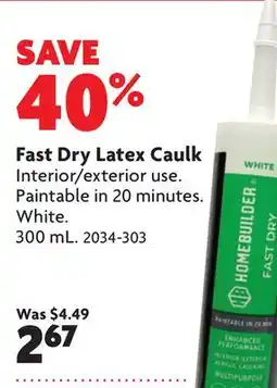 Home Hardware Fast Dry Latex Caulk offer
