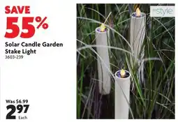 Home Hardware Solar Candle Garden Stake Light offer
