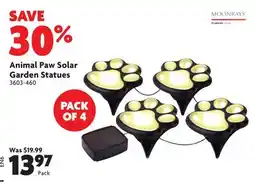 Home Hardware Animal Paw Solar Garden Statues offer