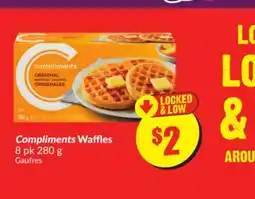 Chalo FreshCo Compliments Waffles 8 pk 280 g offer