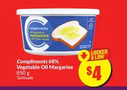 Chalo FreshCo Compliments 68% Vegetable Oil Margarine 850 g offer
