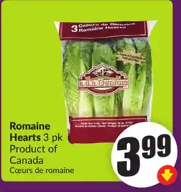Chalo FreshCo Romaine Hearts 3 pk Product of Canada offer