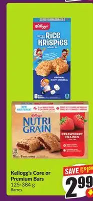 Chalo FreshCo Kellogg's Core or Premium Bars 125-384 g offer