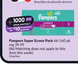 Chalo FreshCo Pampers Super Econo Pack 66-160 pk offer