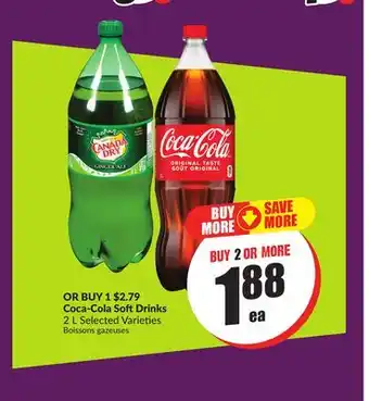 Chalo FreshCo Coca-Cola Soft Drinks 2 L Selected Varieties offer