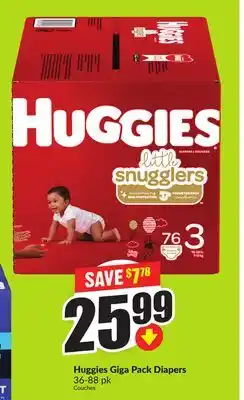 FreshCo Huggies Giga Pack Diapers 36-88 pk offer