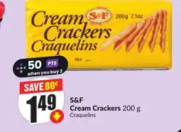 FreshCo S & F Cream Crackers 200g offer