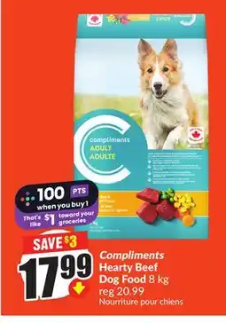 FreshCo Compliments Hearty Beer Dog 8 kg offer