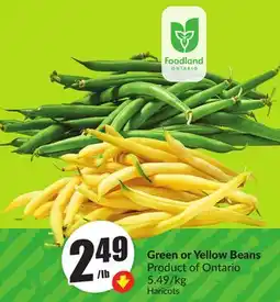 FreshCo Green or Yellow Beans Product of Ontario 5.49/kg offer