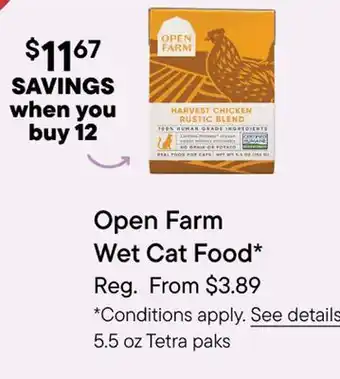 Petvalu Open Farm Wet Cat Food offer