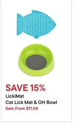 Petvalu LickiMat Cat Lick Mat & OH Bowl offer