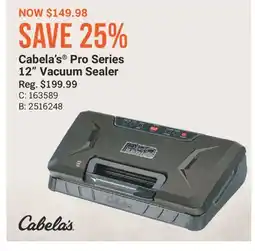 Bass Pro Cabela's Pro Series 12 Vacuum Sealer offer