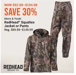 RedHead Squaltex Jacket or Pants