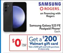 Walmart Samsung Galaxy S23 FE Postpaid Phone‡ offer