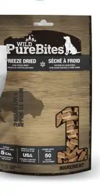 Petvalu PureBites Wild Freeze-Dried Bison Liver & Smelt Dog Treat offer