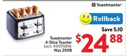 Walmart Toastmaster 4-Slice Toaster offer