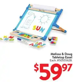 Walmart Melissa & Doug Tabletop Easel offer