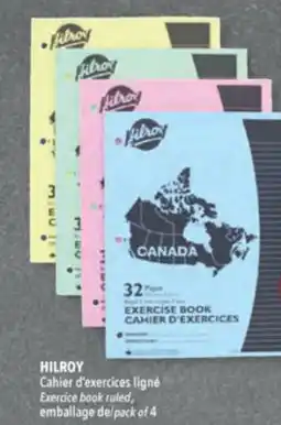 Familiprix HILROY Exercice book ruled, pack of 4 offer