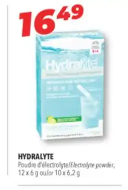 Familiprix HYDRALYTE, Electrolyte powder, 12 x 6 g or 10 x 6,2 g offer