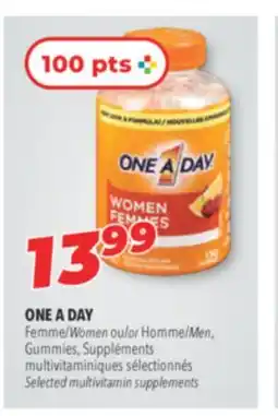 Familiprix ONE A DAY, Women or Men, Gummies, Selected multivitamin supplements offer