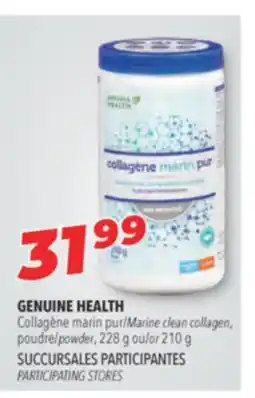 Familiprix GENUINE HEALTH, Marine clean collagen, powder, 228 g or 210 g offer