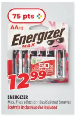Familiprix ENERGIZER Selected batteries /Eco-fee included offer