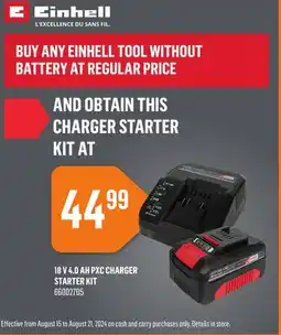 Canac 18 V 4.0 Ah PXC Charger Starter Kit offer
