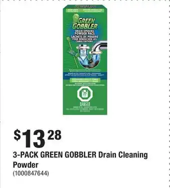 Home Depot 3-PACK GREEN GOBBLER Drain Cleaning Powder offer