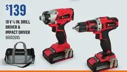 Canac 18 V 1/2 in. Drill Driver & Impact Driver offer