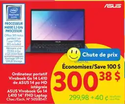 Walmart ASUS vivobook Go 14 L410 14 FHD Laptop offer