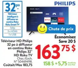 Walmart Philips 32 HD Roku TV offer