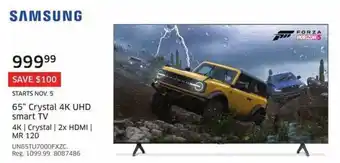 The Source 65" Crystal 4K UHD smart TV offer