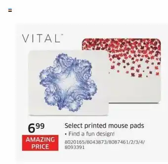 Select printed mouse pads