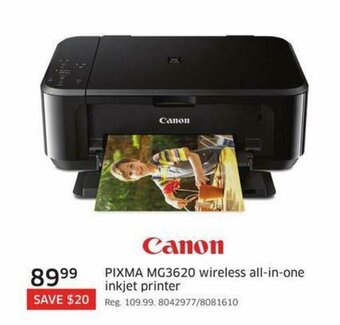 The Source PIXMA MG3620 wireless all-in-one inkjet printer offer