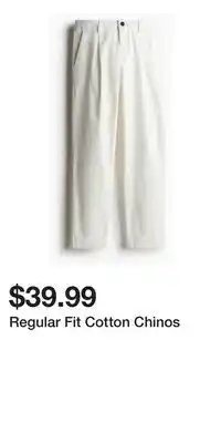 H&M Regular Fit Cotton Chinos offer