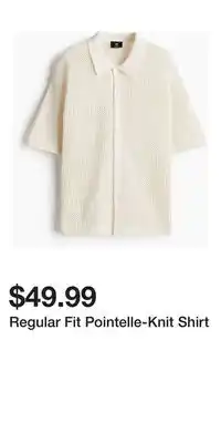 H&M Regular Fit Pointelle-Knit Shirt offer