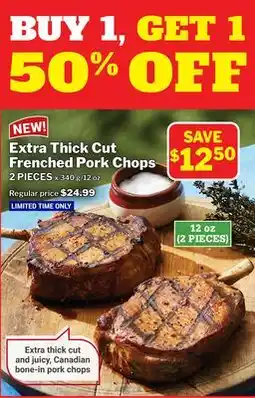 M & M Food Market Extra Thick Cut Frenched Pork Chops offer