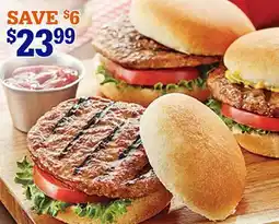 M & M Food Market Fully Cooked Tasty Burgers offer